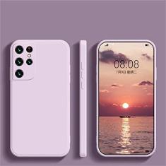 Imagem de Capas quadradas de silicone líquido para Samsung S22 S21 S20 FE Plus Note 10 20 Ultra A32 A42 A52S A72 A53 A13 5G Capa macia à prova de choque, roxa, para S22 Ultra
