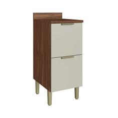 Imagem de Balcão para Cozinha 2 Gavetas Montenegro Espresso Móveis Wengue/Cristalo