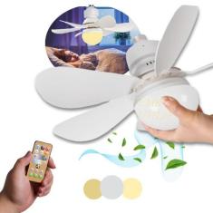Imagem de Ventilador de Teto 6 Pás com Luminária 40W Silencioso 2 EM 1 Lâmpada V