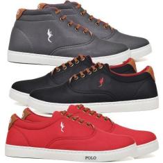 Imagem de Kit 3 Tênis Casual Masculino Confortável Macio Dia a Dia - Polo Blu, V