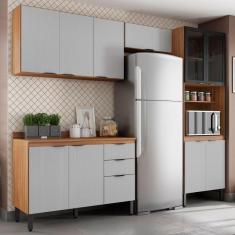 Imagem de Cozinha Completa Firenze 11 Portas 2 Gavetas Amêndola Touch/Nude Prime Tx - Demóbile