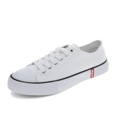 Imagem de Levi's Tênis feminino casual de lona com cadarço, Branco, 38
