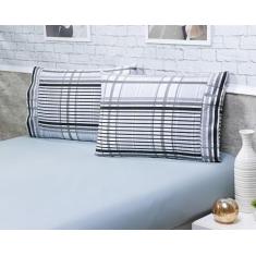 Imagem de Jogo Lençol Solteiro 2 Peças 1,88X0,88X40Cm 180 Fios Cinza - Mtr Enxov