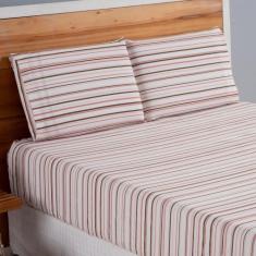 Imagem de Jogo de Cama Solteiro 2 Peças Lençol Estampado Fronha Algodão Roupa de