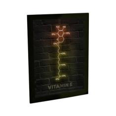 Imagem de Quadro Decorativo Composição Química Vitamina E Decoração Escritório Ciência Poster