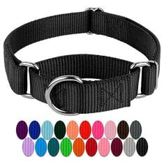 Imagem de Coleira Country Brook Petz Martingale para cães - Coleira de treinamento resistente sem fivela - Coleira para cães de serviço para todos os filhotes - Coleção vibrante e colorida (preta, 2,5 cm,