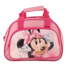 Imagem de Bolsa Infantil Viagem Com Bolso Na Frente Minnie Laço Rosa - Disney