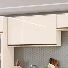 Imagem de Armário Aéreo 3 Portas com Vidro Connect Off White