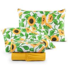 Imagem de Jogo De Lençol Casal Queen Malha 100% Algodão 04 Peças - Malucasim