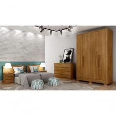 Imagem de Guarda Roupa Milly 4 Portas Cumaru - Novo Horizonte