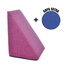 Imagem de Travesseiro Triangular Encosto Anatômico Espuma Apoio Costas Repouso L