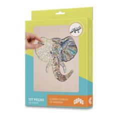 Imagem de Quebra Cabeça De Madeira 137 Peças Elefante  - Copag