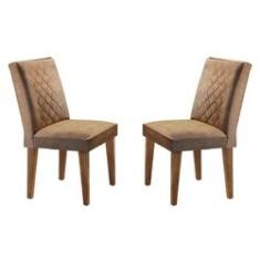 Imagem de Conjunto Com 2 Cadeiras Jade Cor Imbuia Rufato Móveis