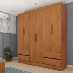 Imagem de Guarda-Roupa Casal 6 Portas 4 Gavetas Oregon - Tcil Móveis