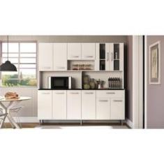 Imagem de Cozinha Compacta Poliman Móveis Clara com 12 Portas e 1 Gaveta - 180cm de largura