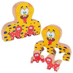 Imagem de Quebra Cabeça Zoo Filhotes Madeira - Polvo - Colorido - 73688 - Maninho Artesanatos