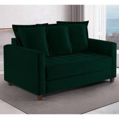 Imagem de Sofa Cama Rocca Colchao Casal Talento Móveis Verde/Castanho