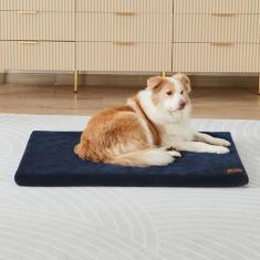 Imagem de LIORCE Almofada de espuma viscoelástica para cães – Tapete de cama de cachorro GG para caixa com capa removível lavável e forro à prova d'água – Tapete de cama para cães extragrande – Projetado para