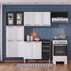 Imagem de Cozinha Itatiaia Luce Compacta 4 Peças 2 Vidros com 13 Portas e 2 Gavetas