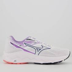 Imagem de Tênis Mizuno Wave Way 5 Feminino Branco e Roxo-Feminino