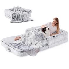 Imagem de Cama para cães ZOMISIA Human Size 71x43x10cm com cobertor impermeável