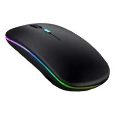 Imagem de Mouse Sem Fio Para Notebook Bluetooth Recarregável Led Rgb - Rhos