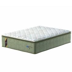 Imagem de Colchão Casal Molas Guarda Costas Max Pillow Top 138x188x40cm Bege / Branco Probel - Suporta até 180kg por Pessoa