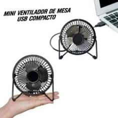 Imagem de Ventilador Compacto Uso Individual De Mesa Mini Estrutura Metal Funciona USB