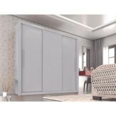 Imagem de Guarda Roupa Casal 3 Portas de Correr Flex Panamá- Branco