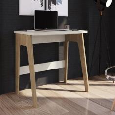 Imagem de Escrivaninha para Escritório 75cm Primazzia Carvalho Mel/Off White