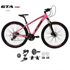 Imagem de Bicicleta Aro 29 Ksw Xlt Kit 2x9 Gta Sunrun Freio Disco K7 11/36 Pedivela 24/38d Garfo Com Trava - Rosa Tam.15