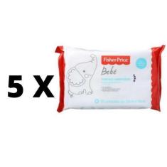Imagem de Kit Com 5 Toalhas Umedecidas Bebê Perfume Suave Fisher Price