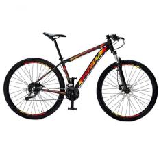 Imagem de Bicicleta Aro 29 Krw Alumínio 24 Vel Freio Hidráulico Suspensão Dianteira S2 21 Preto-Amarelo E Vermelho