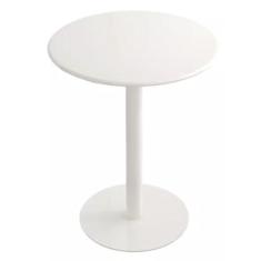 Imagem de Mesa de bar branca de bistrô, mesa de bar redonda para coquetéis com mesa e base de metal, mesa de café da manhã, mesa de café para casa, escritório
