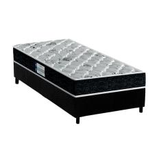 Imagem de Cama Box Solteiro: Colchão Ortopédico Probel D45/EP Anatômico Firmepedic ProDormir Advanced Tech2000 + Base CRC Suede Black(88x188)