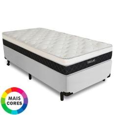 Imagem de Cama Box Solteirão + Colchão Molas Ensacadas Dallas D33 96X203x58cm Vá