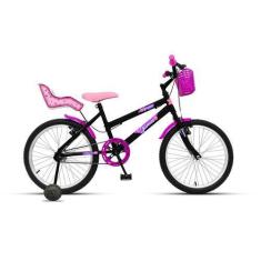 Imagem de Bicicleta Aro 20 Feminina Infantil De 6 A 13 Anos Com Roda De Apoio E