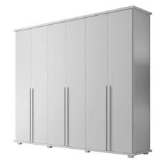 Imagem de Guarda Roupa Casal 271cm 6 Portas 5 Gavetas Estrela rv Móveis Branco