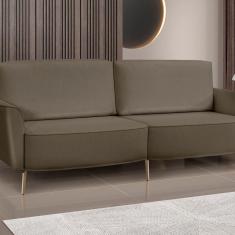 Imagem de Sofá Vênus 200 Cm Veludo Marrom