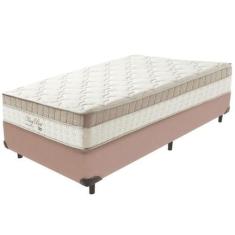 Imagem de Cama Box Bege e Colchão King Best Molas Ensacadas Solteiro 88x188X33 A