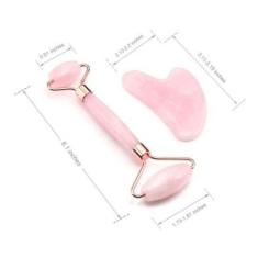 Imagem de Rolo Massageador Pedra De Jade + Placa Gua Sha - Oem