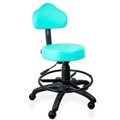 Imagem de Cadeira Mocho Verde Claro Com Aro - ULTRA Móveis