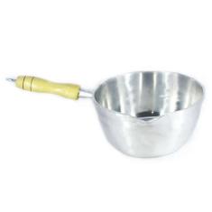 Imagem de Caçarola Alumínio Polido Japi Cabo Madeira Sem Tampa 18Cm