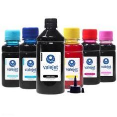 Imagem de Kit 6 Tintas L805 para Epson Bulk Ink Black 500ml Coloridas 100ml Valejet