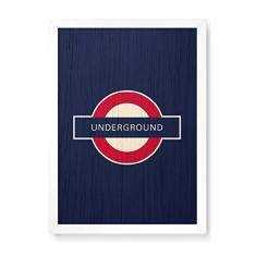 Imagem de Arte Maníacos Quadro Decorativo em Madeira Underground - 23x16,25cm (Moldura caixa em laca )