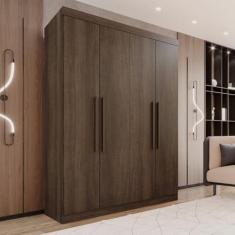 Imagem de Guarda-roupa 4 Portas 3 Gavetas New Malibu Espresso Móveis Imbuia