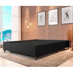 Imagem de Base Cama Box Preta Sintética 138X188 - Fábrica De Tudo