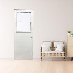 Imagem de Porta Social Lambril de Alumínio 210 X 70cm Linha 25 Lado Direito Branco