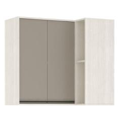 Imagem de Armário Aéreo Canto Reto de Cozinha 95 cm 2 Portas 4 Prateleiras Linea Luciane Móveis