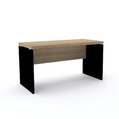 Imagem de Mesa de Escritório Pé Painel Pe40 em Mdp 90 x 60 cm Cor Noce Naturalle Base Preta